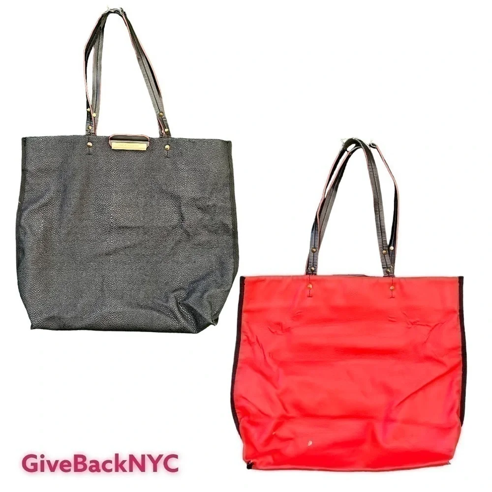 Rachel Roy Colorblock Tote Bag Black Red